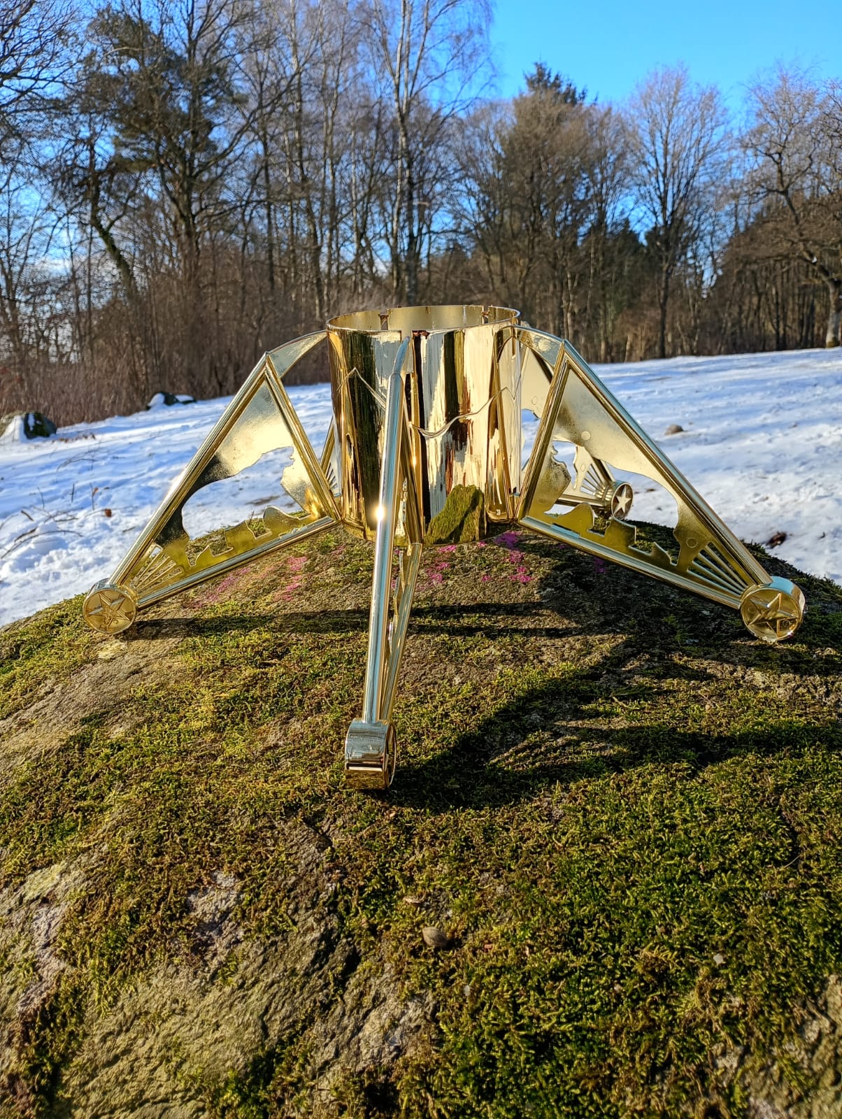 DIWA  Baumständer " Bjørnekloen" gold - Holzbox für Bäume bis 250 cm